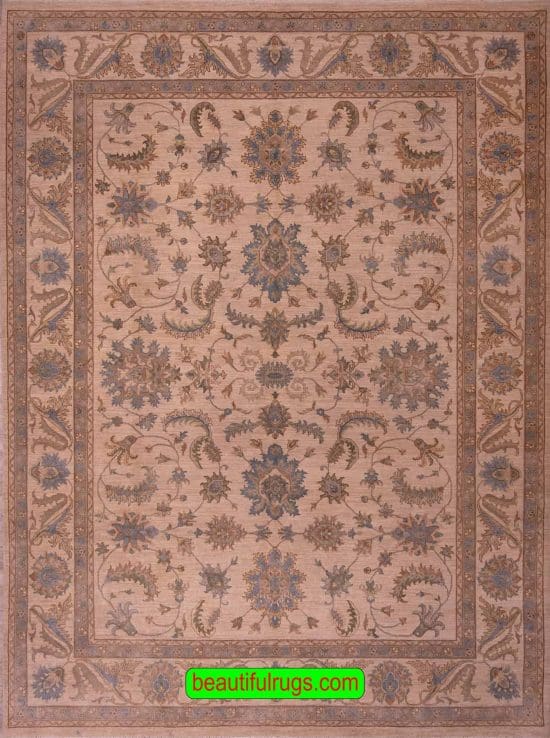 Soft Colored Oushak Rug, Transitional Rug for Living Room, main image, size 9x11.10