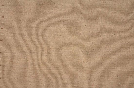 Hand loomed contemporary Gabbeh style wool area rug in beige color. Rug size 3.2x5.